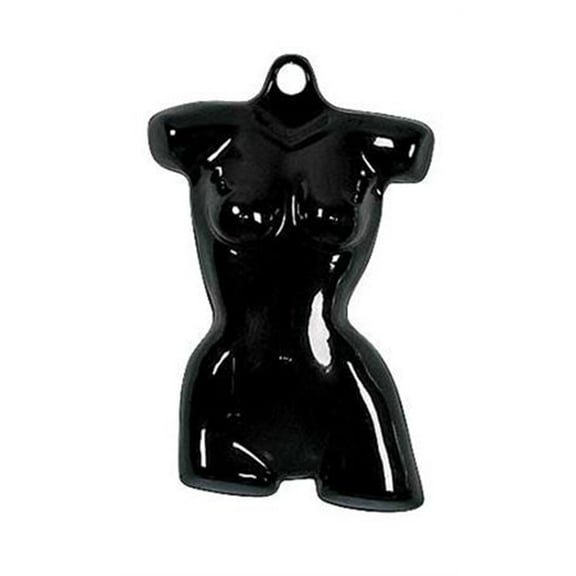 SSWBasics-Economy Female Black Shapely Plastic Torso Form - Fits Women’s Sizes
