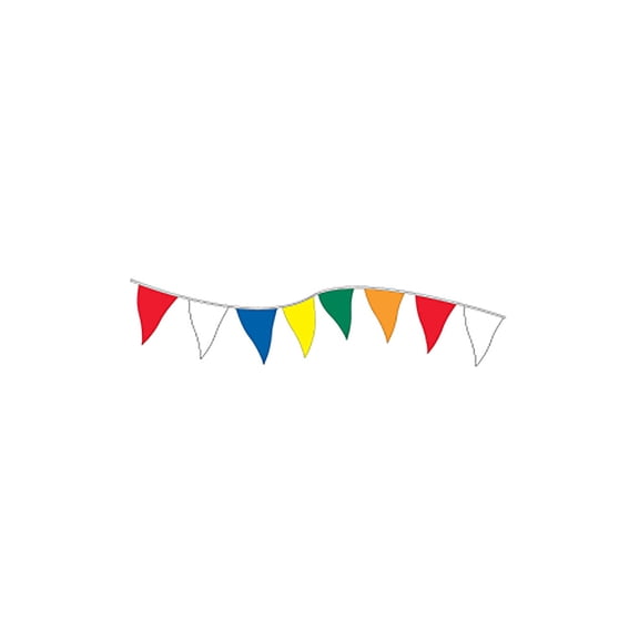 SSWBasics Economy Triangle Pennant - Multi-Colored - 120 ft L