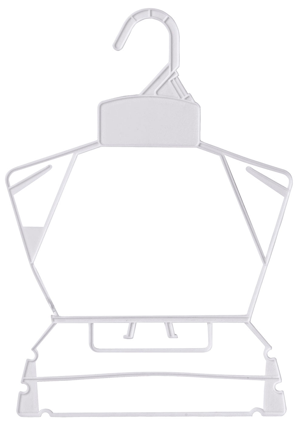 SSWBasics Economy White Children's Plastic Clothing Hanger Set - Case of 250 - Hangers for