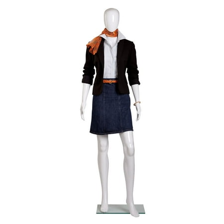 SSWBasics Female Glossy White Plastic Mannequin Pose 1