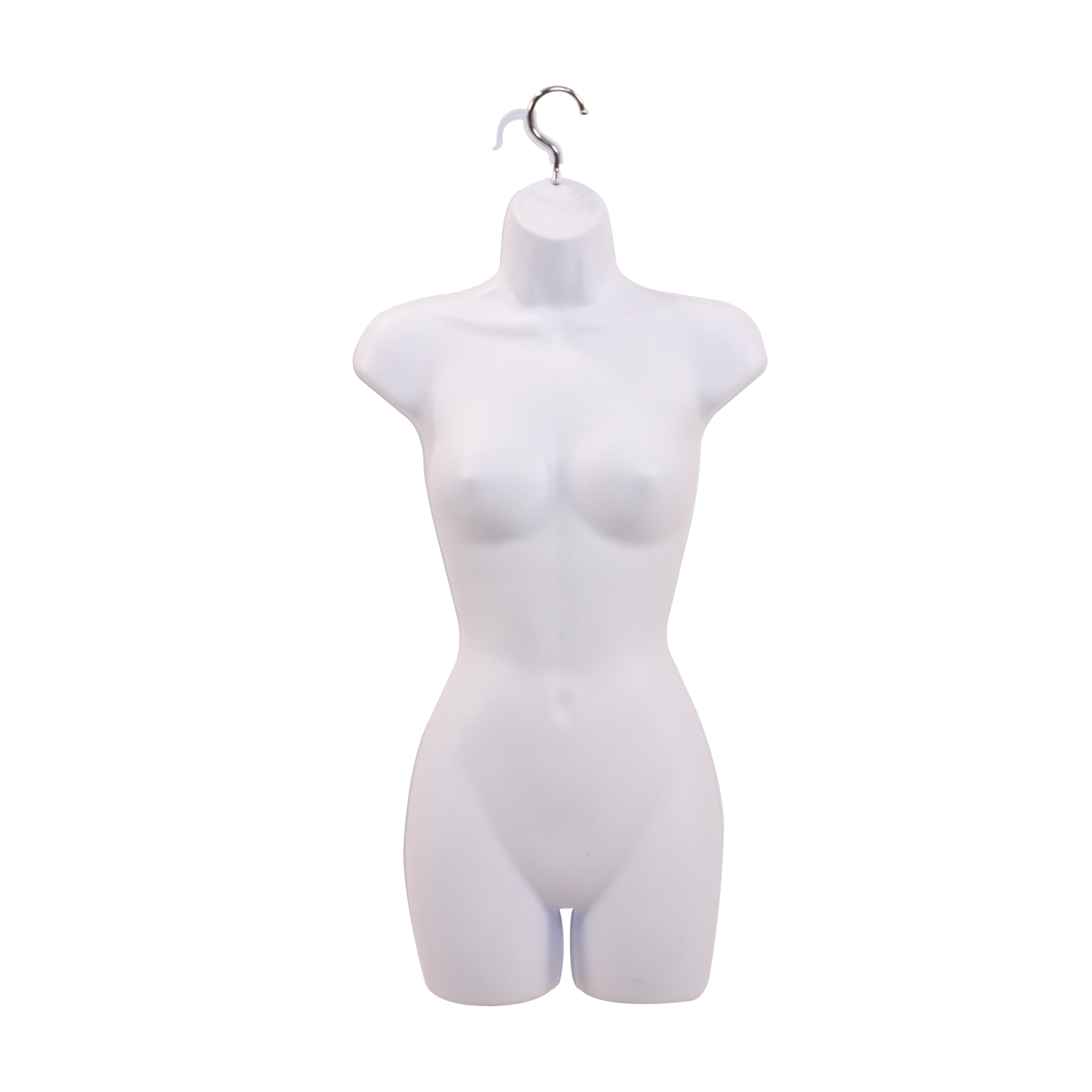 SSWBasics Female Mannequin Torso - Fits Women’s Sizes 5-10 - Molded  Shatterproof & White