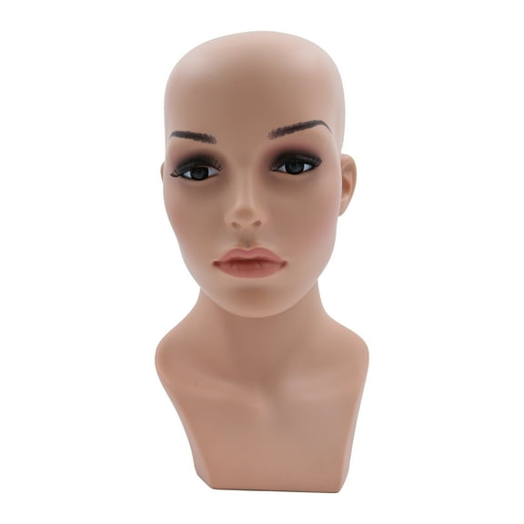 SSWBasics Female Plastic Mannequin Head - Height 13"  Head Circumference 21"