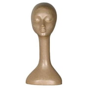 SSWBasics Female Suntan Styrofoam Mannequin Head - 20 in Height