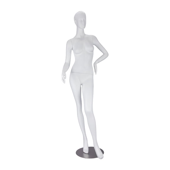 SSWBasics Female White Cameo Fiberglass Mannequin - Size 4 Height 5 ft10 in