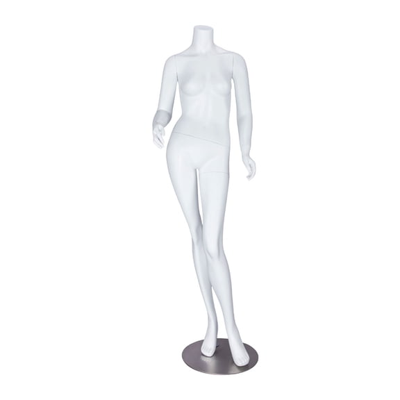 SSWBasics Female White Fiberglass Mannequin - - Headless - Height 5 ft3 in