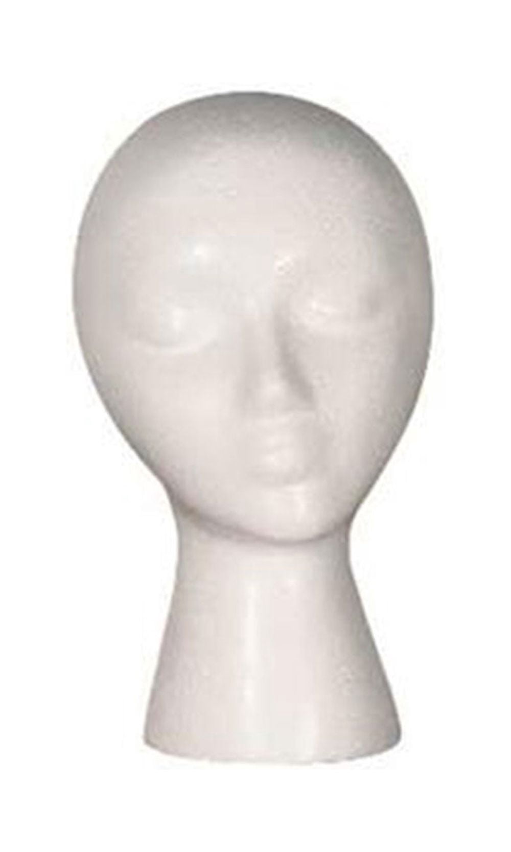 SSWBasics Female White Styrofoam Mannequin Head Stand - Ideal Styrofoam Head for Wigs  High-Quality Foam Heads for Wigs  Perfect Styrofoam Wig Head for Styling and Display 11½” Height