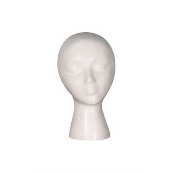SSWBasics Female White Styrofoam Mannequin Head Stand