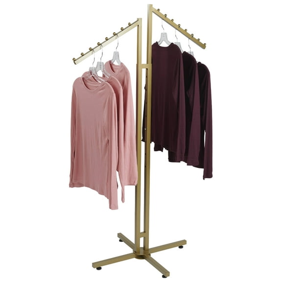 SSWBasics Gold 2-Way Clothing Rack with Slant Arms