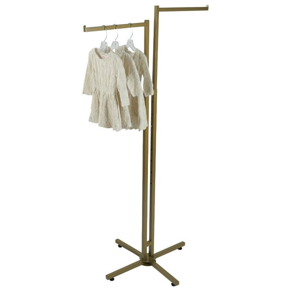 SSWBasics Gold 2-Way Clothing Rack with Straight Arms
