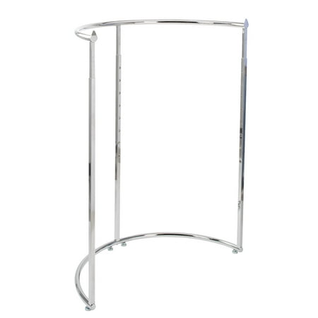 SSWBasics Half Round Clothing Rack - Chrome (44”W x 52"-72”H)