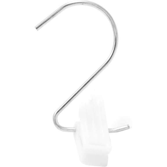 SSWBasics Hanger Clips with Silver Hook - Pack of 50 - Durable Boot Hangers for Closet with Silver Hook - Single Clip Hangers for Boots, Secure Hanging Clips Hook for Organized, Multifunctional