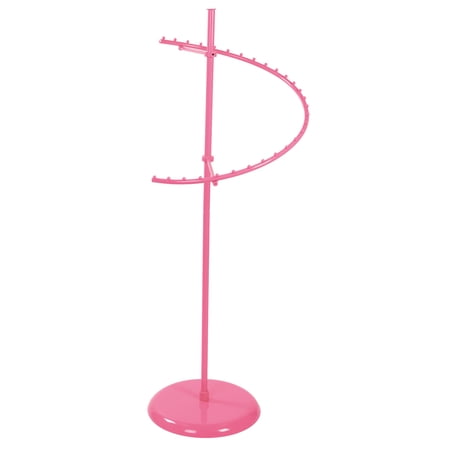 SSWBasics Hot Pink 29-Ball Clothing Rack - Hot Pink Spiral Clothing Rack - Sturdy and Sleek Retail Clothing & Garment Racks - Ideal Clothing Display Racks for Retail Stores