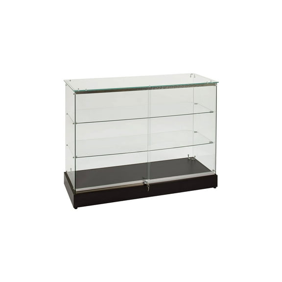 SSWBasics Infinity Extra Vision Display Case - 48" Wide x 36" High x 18 1/4" Deep - Premium Showcase for Retail & Home - Easy Assembly Required
