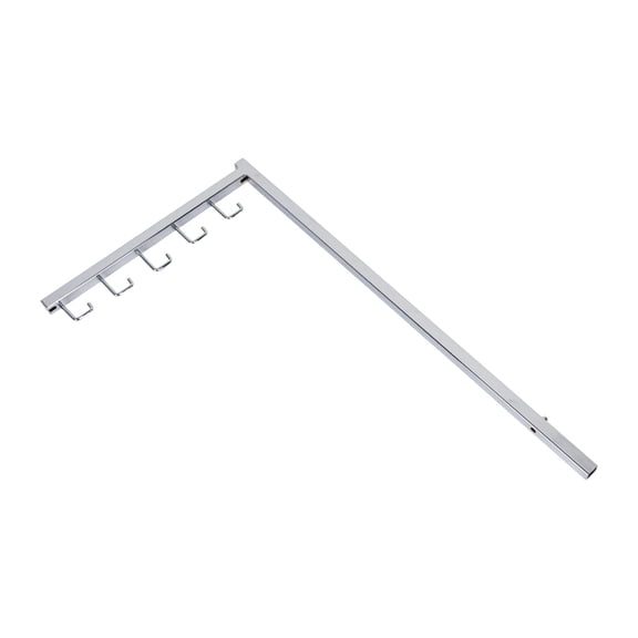 SSWBasics Interchangeable J-Hook Chrome Straight Arm for Clothing Rack