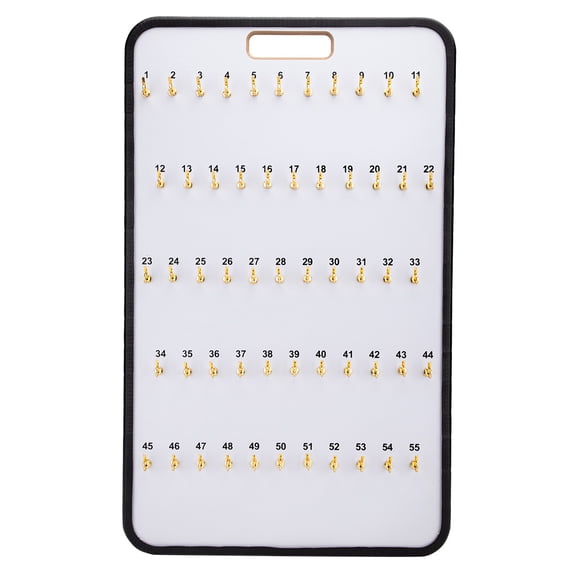 SSWBasics Key board with Self-Closing Tabs - 55 Hooks - 18 1/4 x 29 1/2 in
