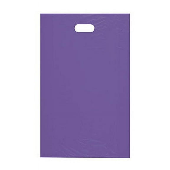SSWBasics Large High Density Purple Plastic Merchandise Bags - 15W x 4D x 24H - Case of 1000