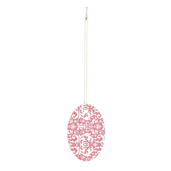 SSWBasics Large Strung Oval Pink Damask Tags - 3½”H x 2¼”W - Pack of 500