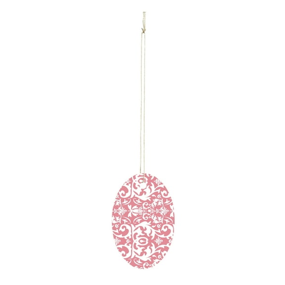 SSWBasics Large Strung Oval Pink Damask Tags - 3½”H x 2¼”W - Pack of 500