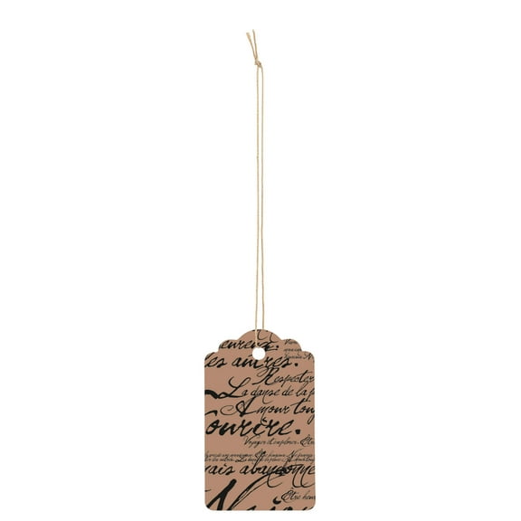SSWBasics Large Strung Scalloped Paris Script Tags - 3H x 2W - Pack of 500-