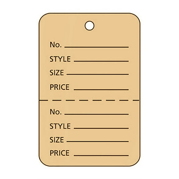 SSWBasics Large Unstrung Buff Perforated Coupon Price Tags - 1000 Included