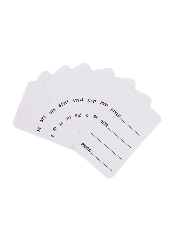 Large Unstrung White Non-Perforated Price Tags - pack of 1000