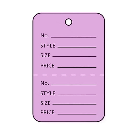 SSWBasics Lavender Perforated Clothing Tags - 1000 Unstrung Tags for Clothes - Coupon Price Tags - Clothing Tags and Labels 1¼”W x 1⅞”H