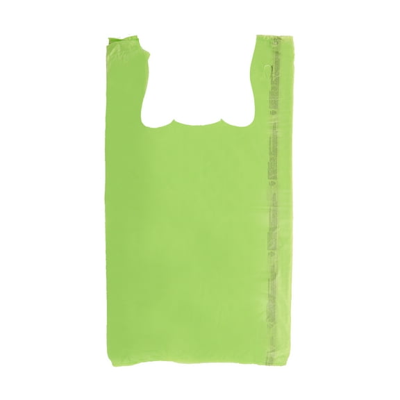 SSWBasics Lime Green Plastic T-Shirt Bags - Case of 1000