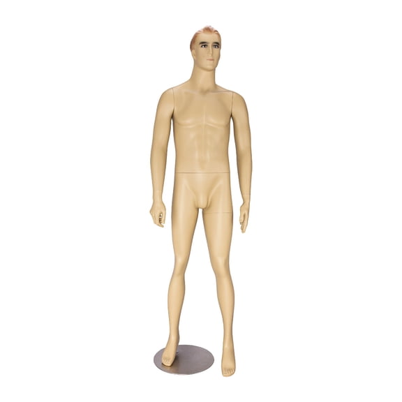 SSWBasics Male Fiberglass Mannequin - Caucasian Complexion - 6 ft 3 1/2 in