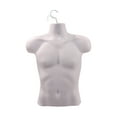 thumbnail image 1 of SSWBasics Male Molded White Shirt Form - Fits Men's Sizes S-L - Hanging Mannequin - Male, 1 of 5