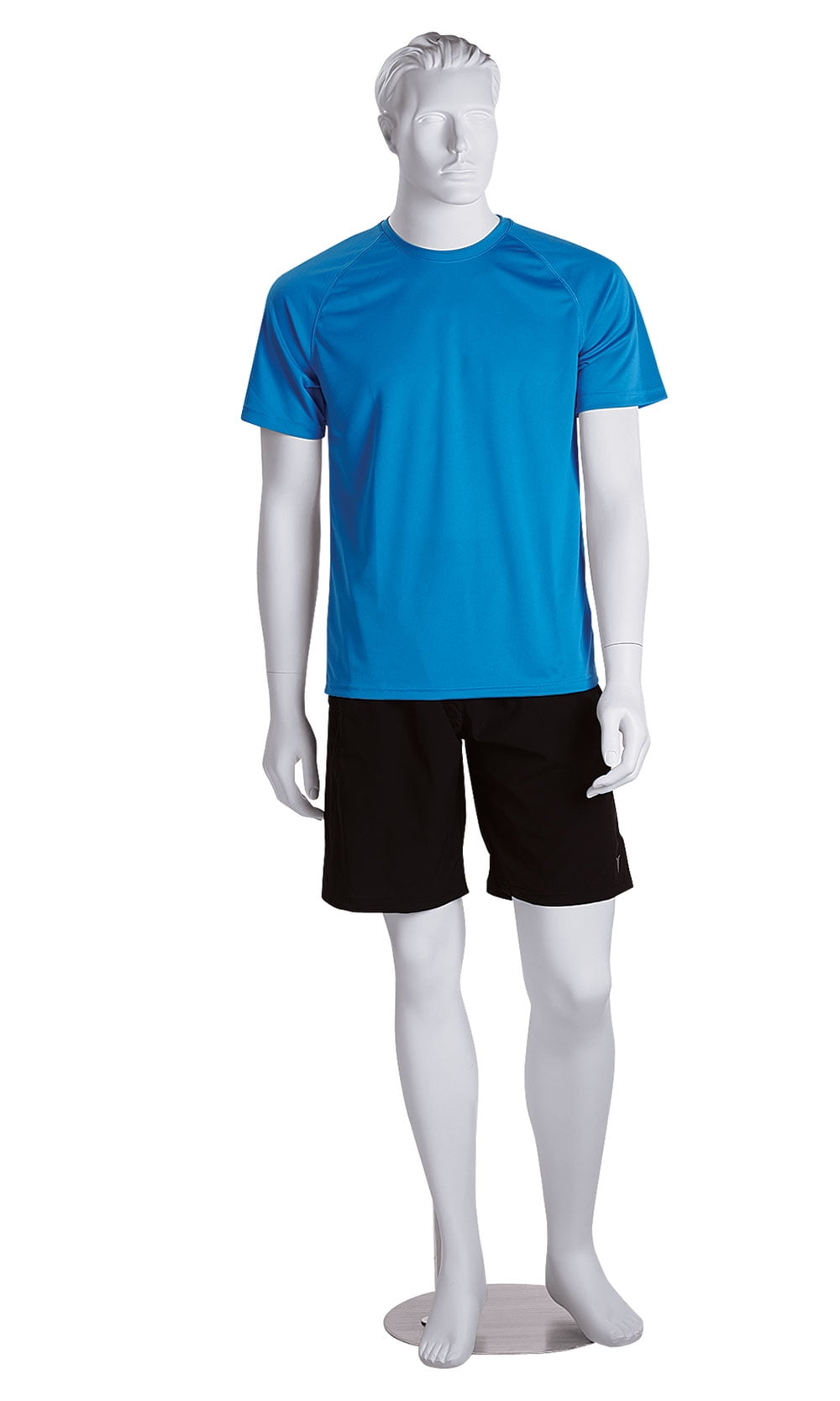 SSWBasics Male White Cameo Fiberglass Mannequin - Height 6'1" - With Base - Life Size Male