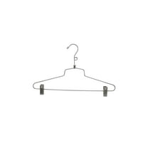 SSWBasics Metal Hangers - All Purpose  16 inch  Case of 100 (Chrome)