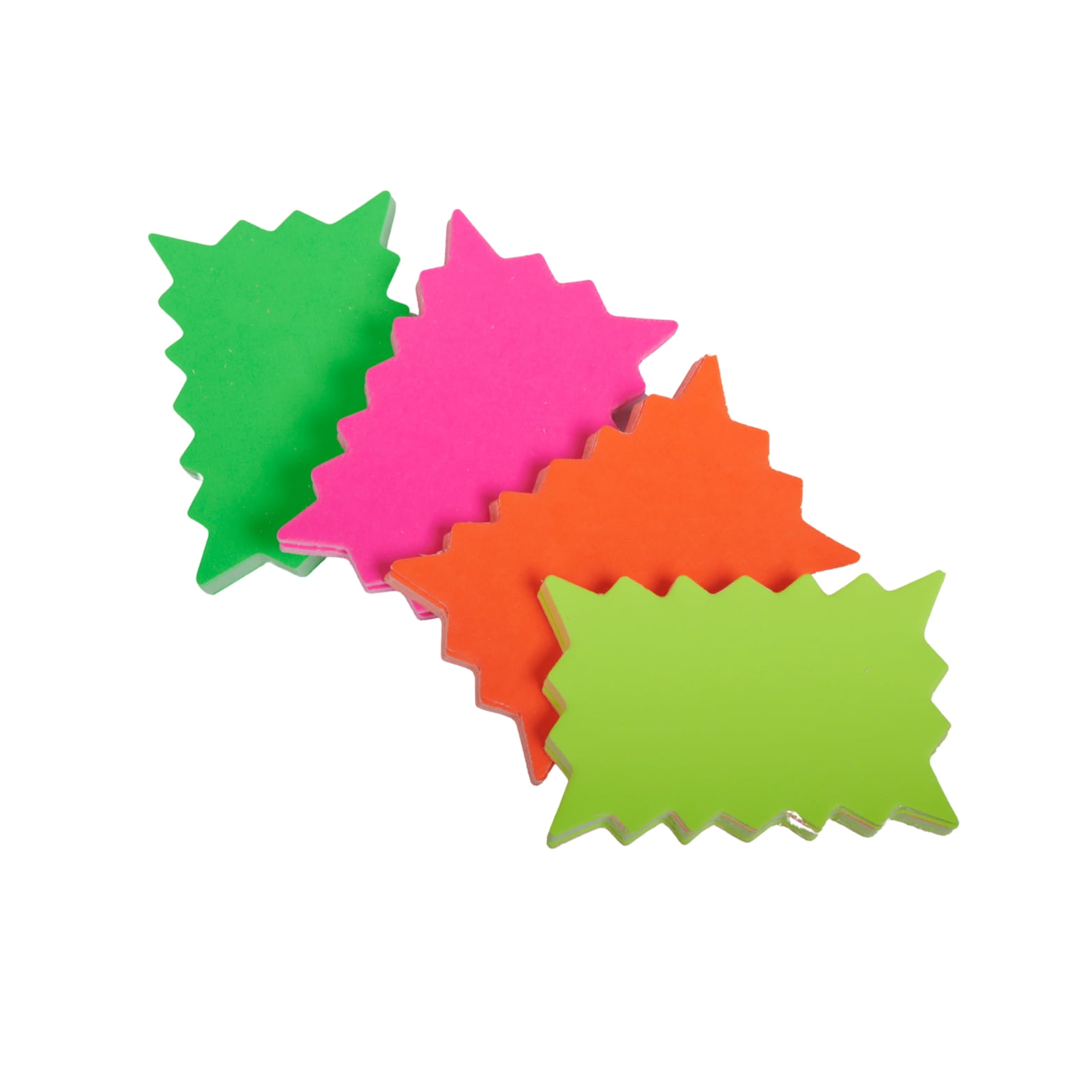SSWBasics Multi-Colored Fluorescent Rectangle Burst Sign Cards - 2