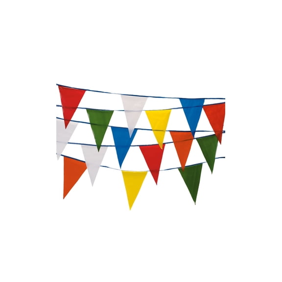 SSWBasics Multi-Colored Pennant Flags on a String