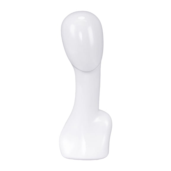 SSWBasics Premium Glossy White Plastic Mannequin Head for Wig