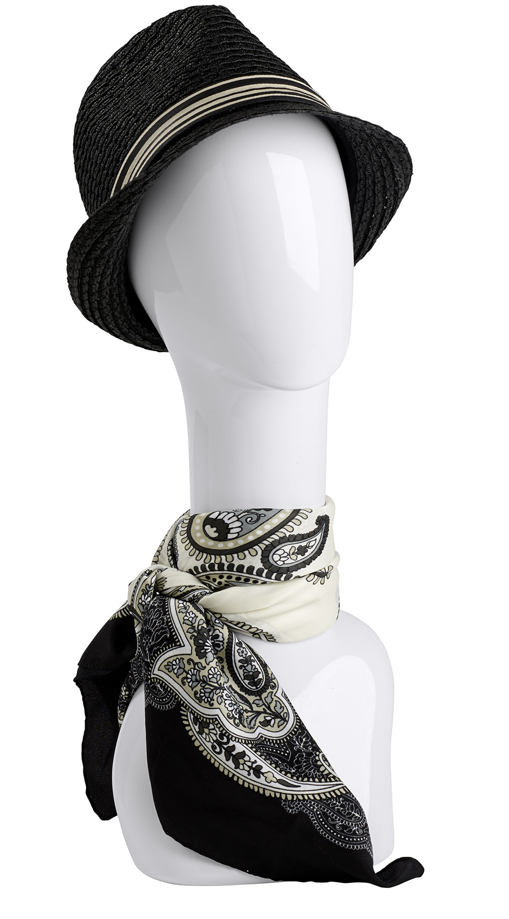 SSWBasics Premium Glossy White Plastic Mannequin Head for Wig | 18 1/2ʺH Wig Head Mannequin | Mannequin Head for Hats Display