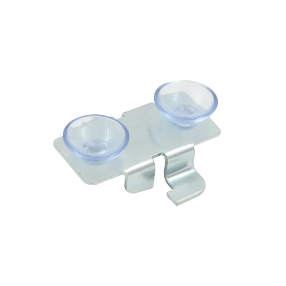 SSWBasics Rear/Center Lock-In Glass Shelf Rests with Rubber Bumpers - Pack of 8 - Glass Shelf Brackets - Chrome Glass Shelf Clips with Two Clear Bumpers for Secure Glass Shelf Rest