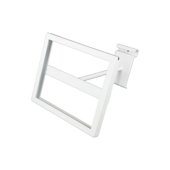 SSWBasics Rectangular White Faceout Sign Holder for Wire Grid - Holds 7"W x 5 ½"H Signs