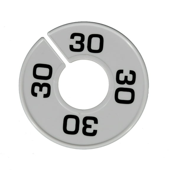 SSWBasics Round Closet Dividers for Hangrail Men's Clothing Rack Dividers Variety Pack Round Clothing Rack Size Dividers for Organized Storage Pack of 33