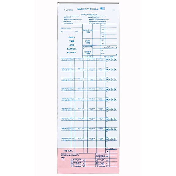 SSWBasics Self-Adhesive Time Payroll Ticket - pack of 100 - Carbonless