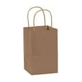 thumbnail image 1 of SSWBasics Small Natural Kraft Paper Shopping Bags with Handles - 8"W x 4"D x 10"H - Eco-Friendly Gift & Retail Bags for Parties  Events - Case of 25, 1 of 1