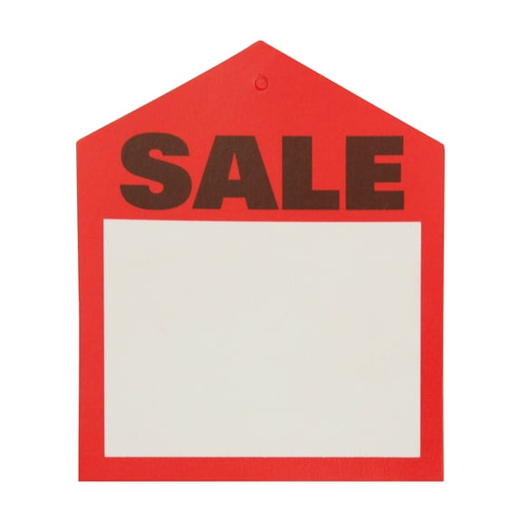 SSWBasics Small Oversized Red Sale Price Tags - 3 ¼”W x 4"H - Pack of 50