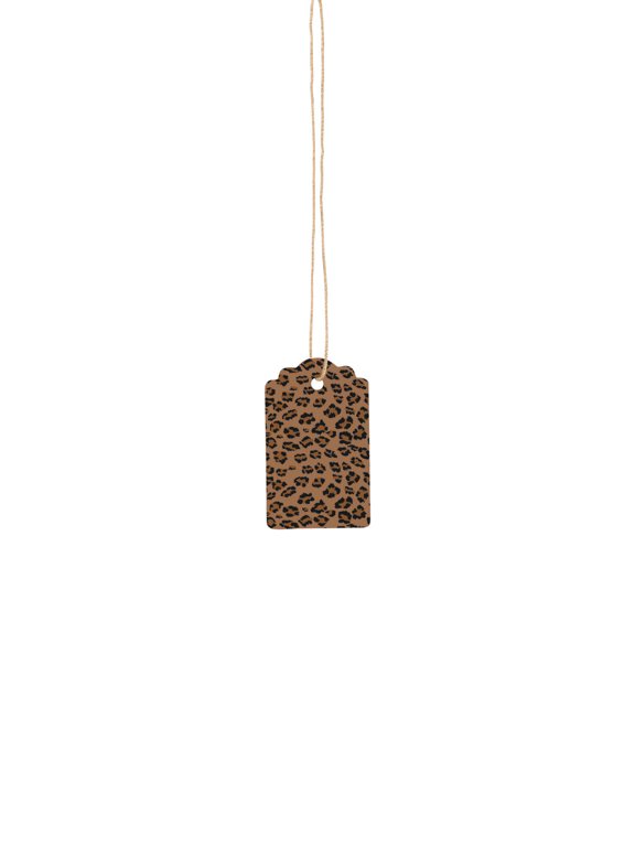 Small Strung Brown Leopard Price Tags - pack of 500