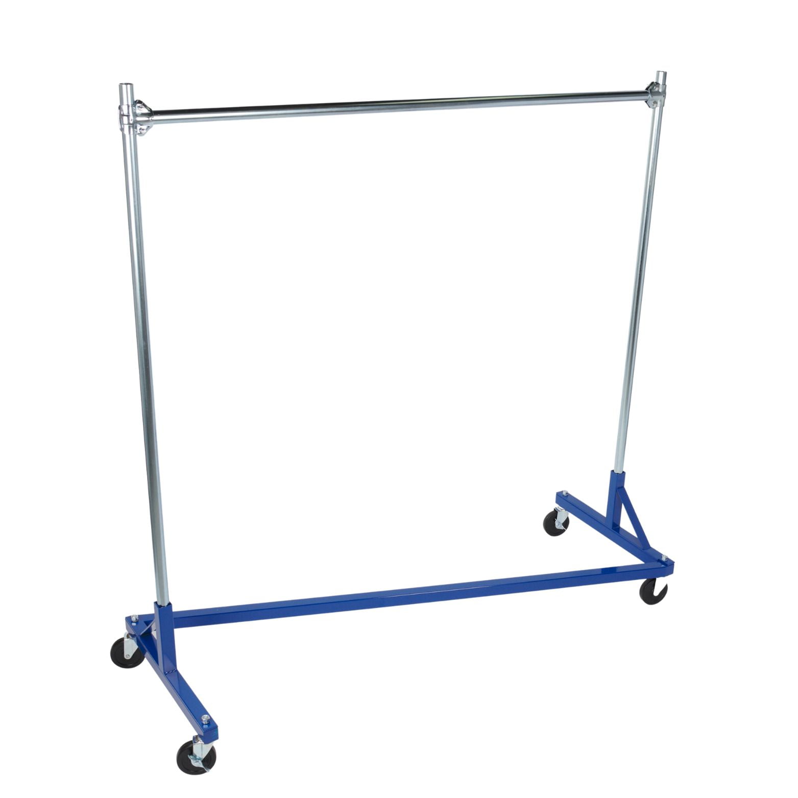 Z Rails For Uniforms Super Heavy-Duty Z-Truck Single-Rail Clothing Rack with Hard Wheels ...