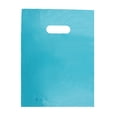 thumbnail image 1 of SSWBasics Teal Blue Plastic Merchandise Shopping Bags with Die Cut Handles - Lightweight, 1 of 7