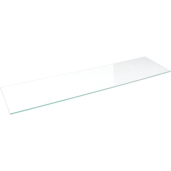 SSWBasics Tempered Glass Shelf - 12" Width x 48" Length x 3/16" Thick - Durable and Stylish - Perfect for Home and Office Use - Set of 2 - Easy Installation and Maintenance - Versatile Display