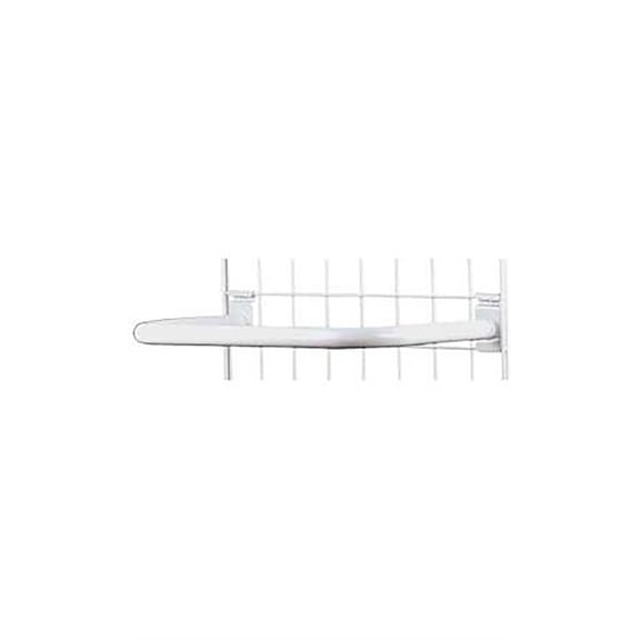 SSWBasics U-Shaped White Hangrail for Wire Grid - 10 1/2 in D x 21 1/2 in W