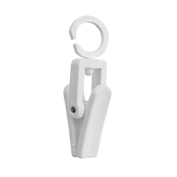 SSWBasics White Plastic Swivel Clips - Pack of 50