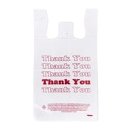 SSWBasics 1000 Thank You T-Shirt Bags Plastic Grocery Bags with Handles