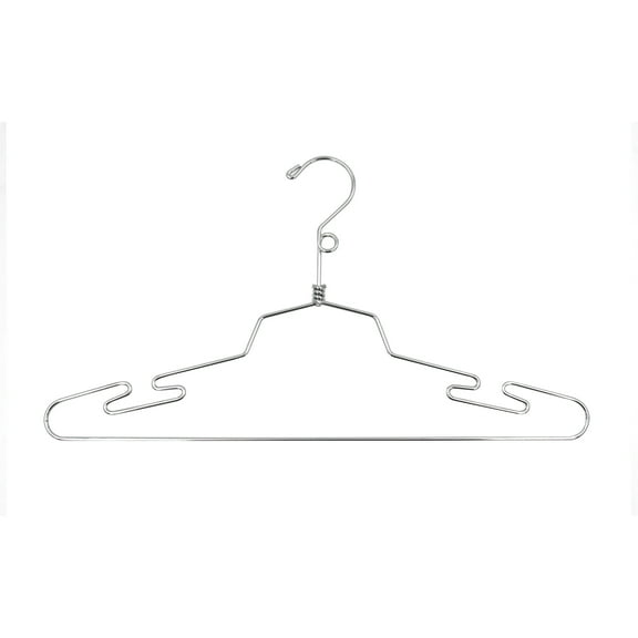 SSWBasics Wire Hangers - 16 Inch Chrome Metal Hangers  Sturdy and Durable Lingerie Hanger  Pack of 20