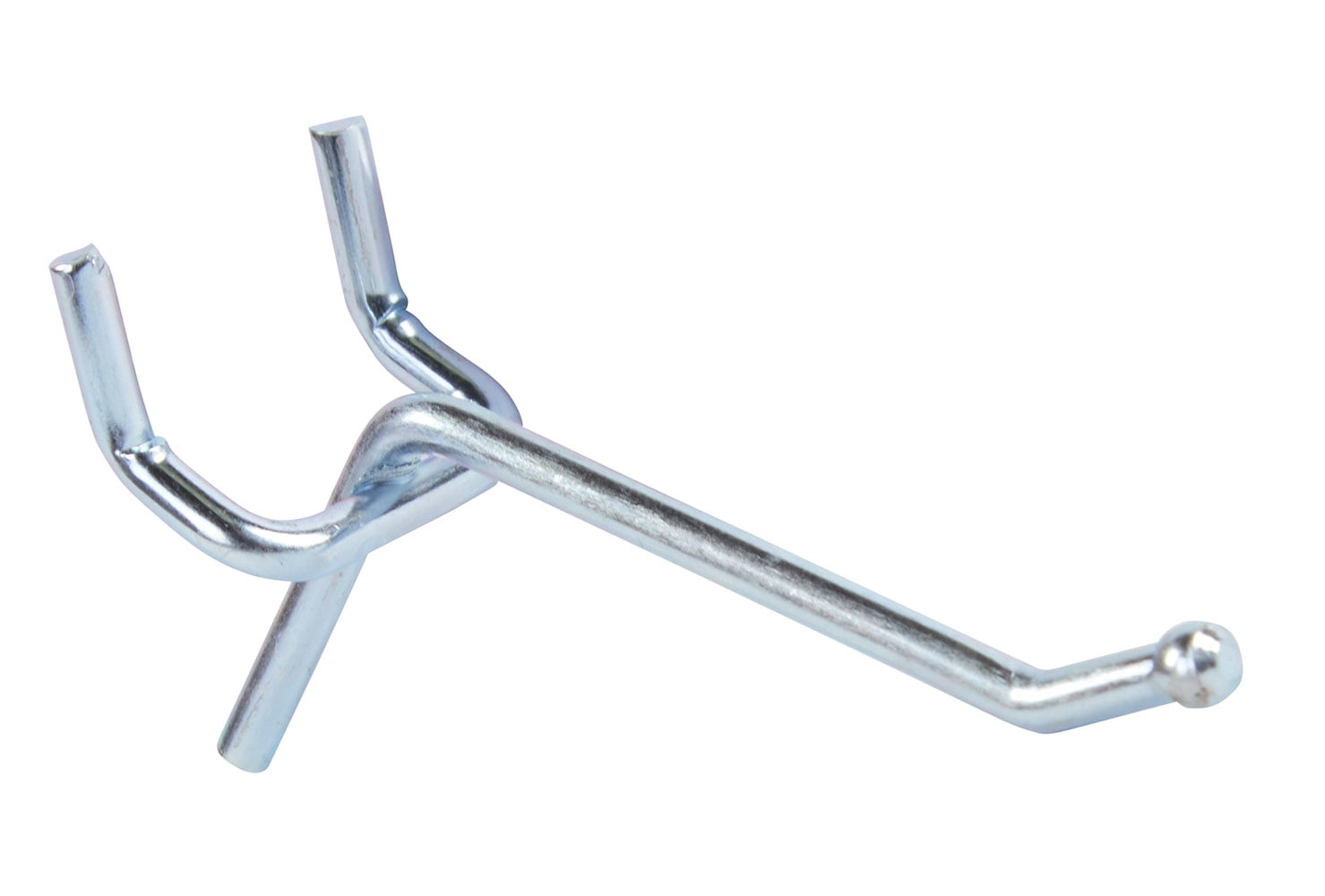 SSWBasics2 inch Pegboard Hooks (Hooks Fit ¼” or ⅛” Pegboard) - Pack of 20- Chrome Pegboard Hooks - Multi-Purpose Peg Board Hooks for Hanging - Ideal for Retail Displays and Home Organization